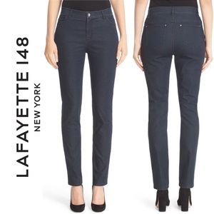 LAFAYETTE 148 NEW YORK Slim Straight Leg Dark Blue Wash Jeans 👖 ❤️